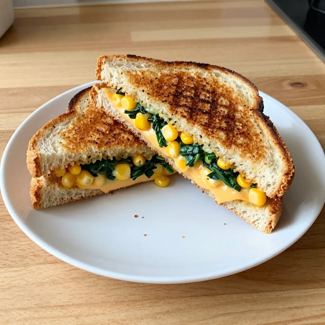 Creamy Spinach Corn Sandwich