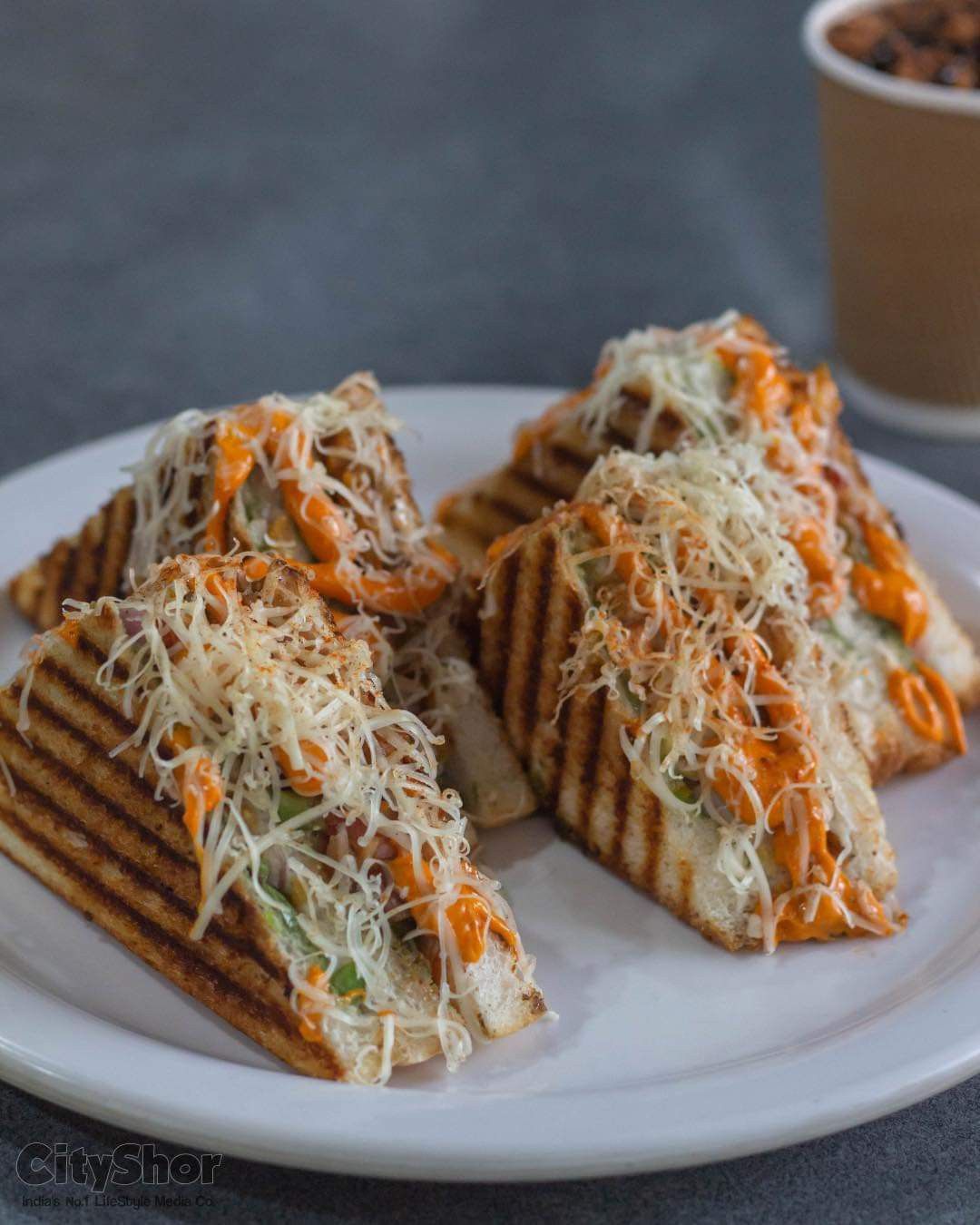 Paneer Kheema Crunch Sandwich